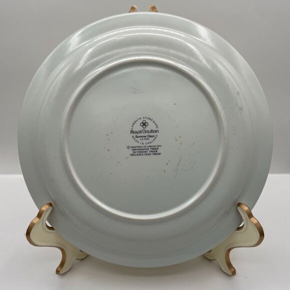 Royal Doulton Summer Days 1973 Stoneware Yellow Flower Dinner Plate Large Plate - Picture 4 of 5